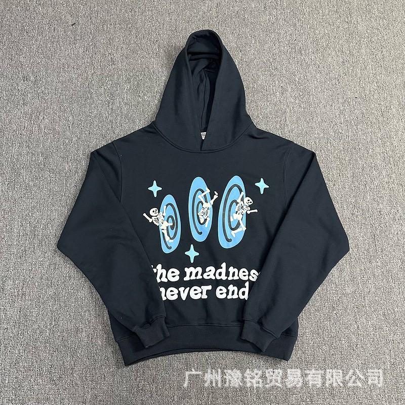 Broken Planet Oversized Hoodie Jogger Set Mens Streetwear Cotton Fleece Letter Puff Print Loose Fit Winter