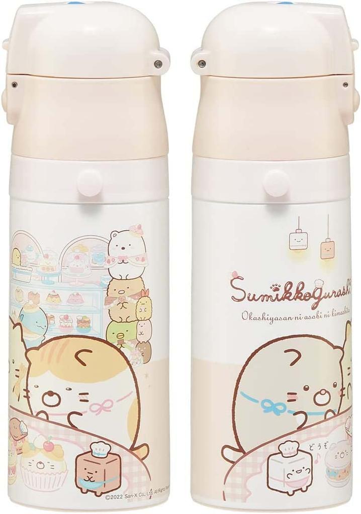 Skater Stainless Steel Water 420ml and 350ml Sumikkogurashi Sweets Shop Lightweight and Suitable for Insulated and Small Sports Water Kids' Bottle,