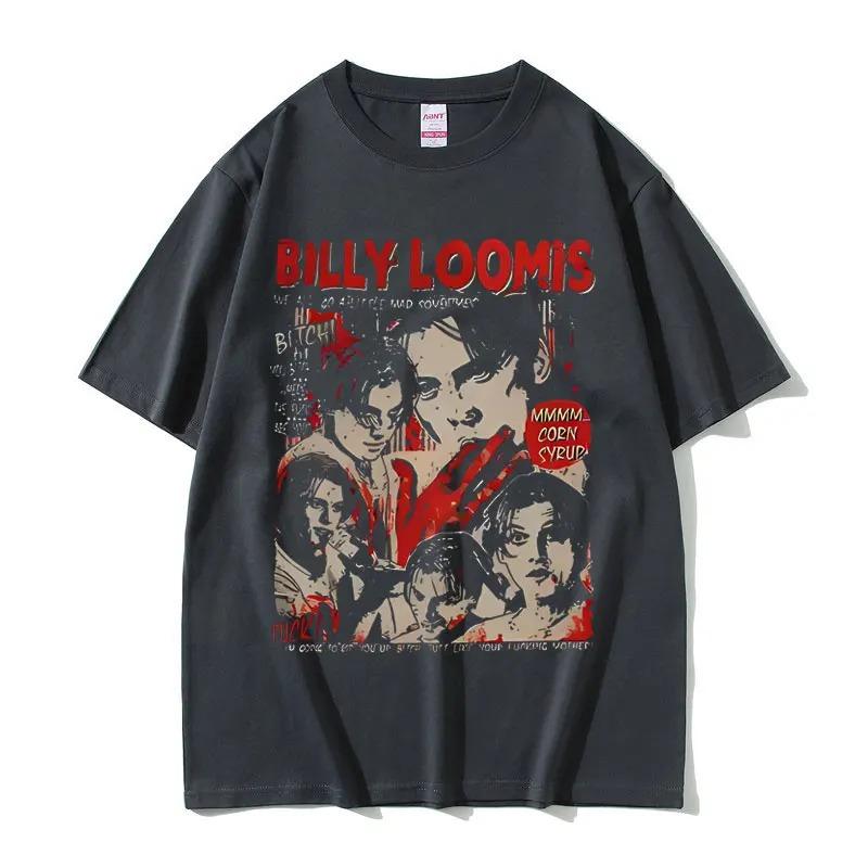 90s Vintage Horror Movie Scream T-shirt Billy Loomis We All Go A Little Mad Billy T Shirt Men Women Fashion Retro Oversized Tops