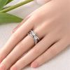 Original 925 Silver Shine Zircon Wedding Ring Simple Ring for Women Love Fashion Stackable Rings Popular Anniversary Jewelry