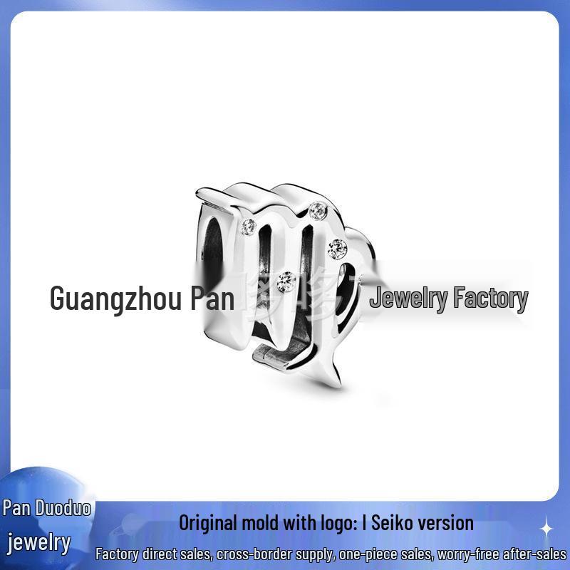 Panjia Versilberte Sternbild-Perlenanhänger für DIY-Zubehör