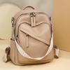 Women's Soft Leather Backpack Large Capacity Travel Bag Portable Commuter Schoolbag