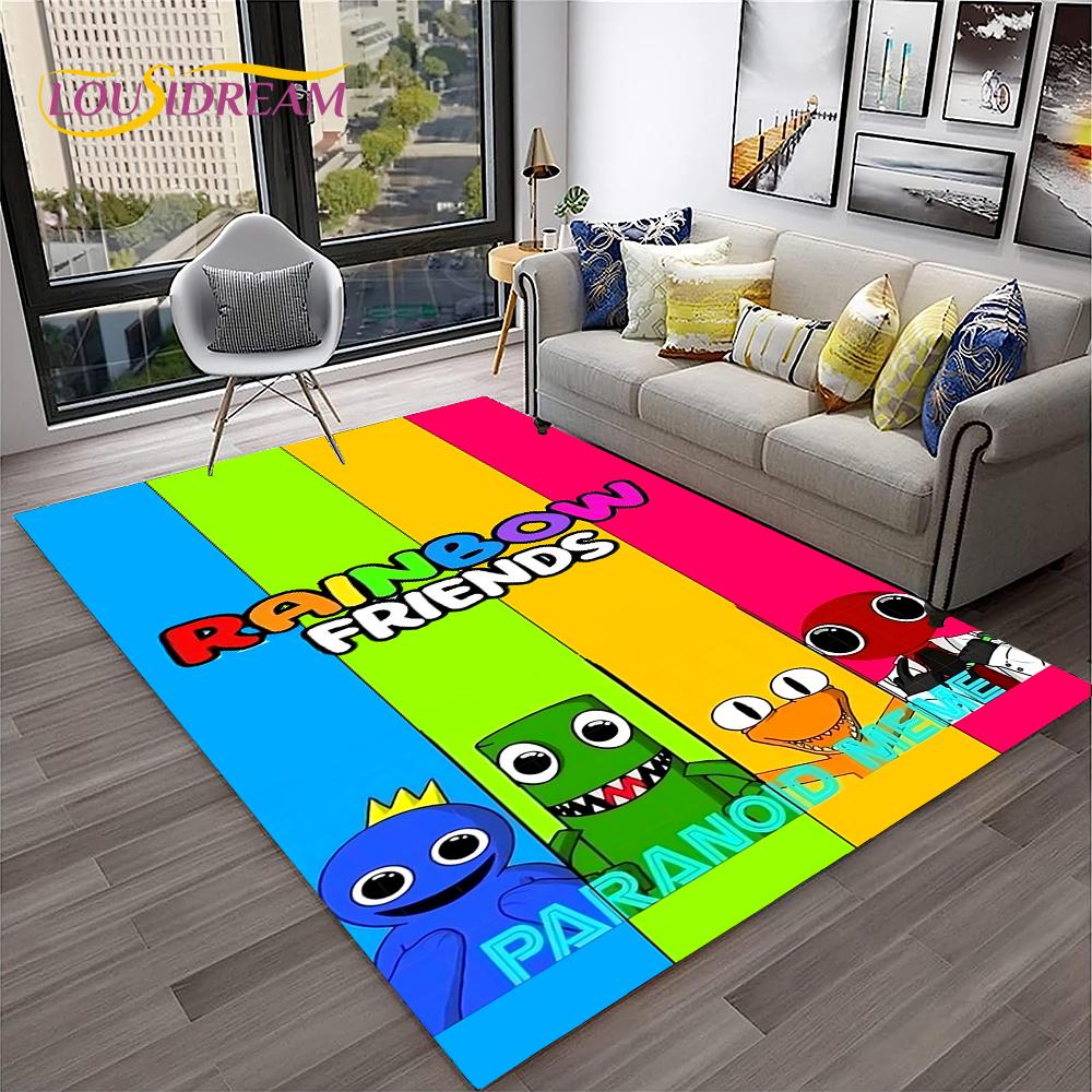 Game R-Rainbow Friends Cartoon  Area Rug,Carpet for Home Living Room Bedroom Sofa Doormat Decor,kid Play Non-slip Floor Mat Gift
