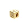 Gold-colored 8x8mm Square A-Z Letter Beads for DIY Handmade Bracelets, Earrings, and Jewelry Accessories Model:VZ246B