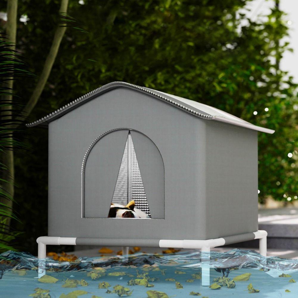 Warm Cooling Dog Cave Waterproof Feral Cat Shelter Universal Pet Condos  Hot Day