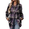 Camicia a quadri lunga da donna rétro - Elegante e versatile per la primavera e l'autunno 2025