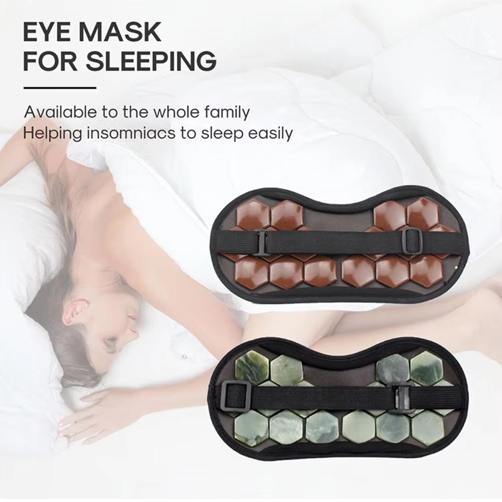 Electric Jade Eye Stone Mask Tourmaline Heating Eye Massager Hot Compress For Eye Muscle Relaxation Relieve Insomnia