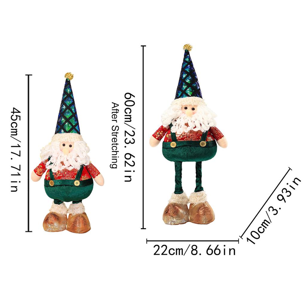 Christmas Figurine Ornaments Santa Claus Snowman Elk Standing Figurine Adjustable Flexible Home Hotel Shopping Mall Decor Xmas G