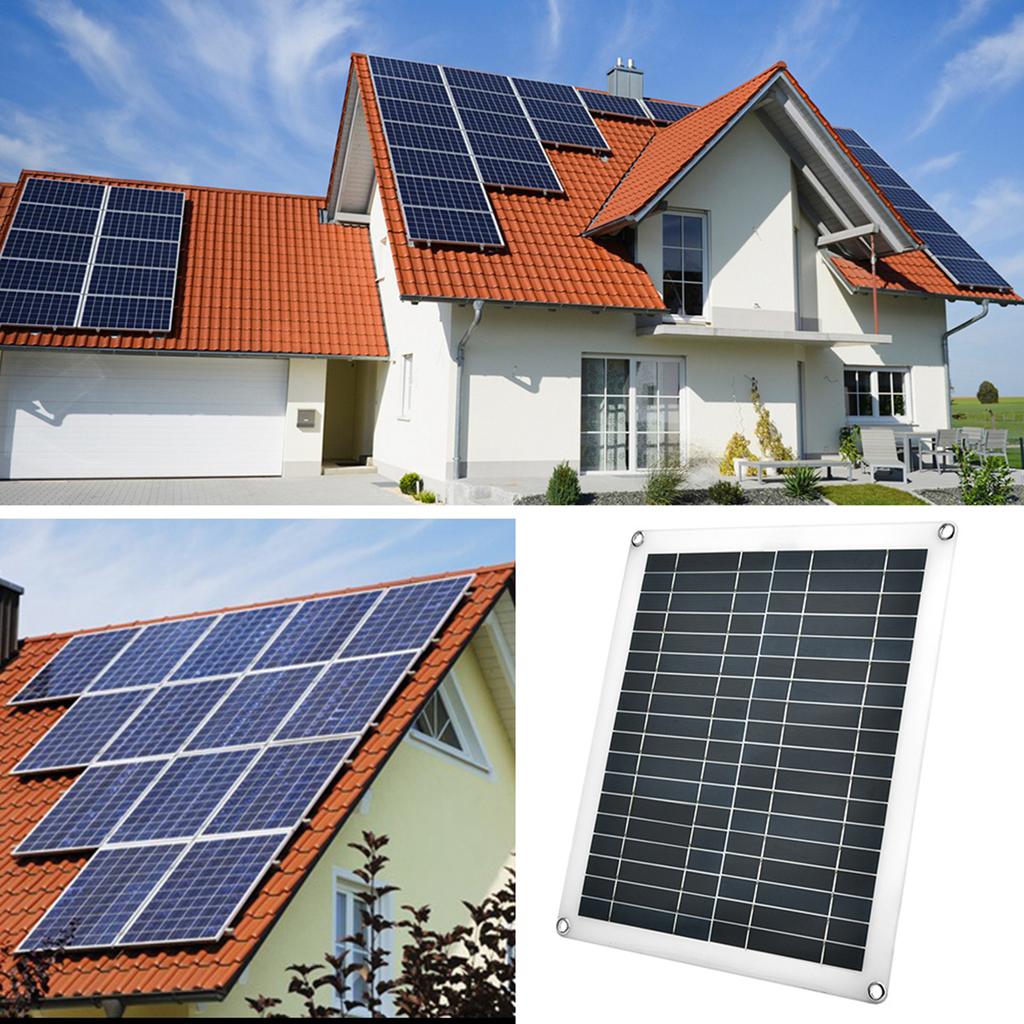 20W Novo Carregador de Painel Solar Policristalino Flexível Impermeável para Exterior