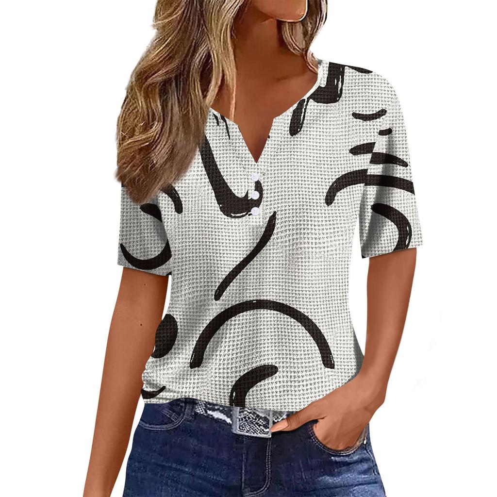 Dame Casual Løse Skjorter Mode Toppe T-shirts Tee