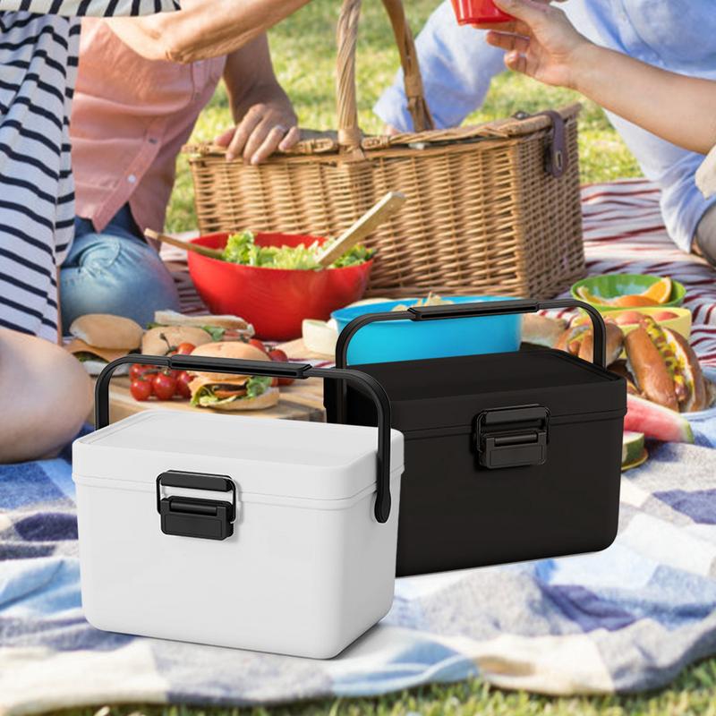 3.8L Mini Cooling Box Car Refrigerated Cold Box Camping Insulated Cooler Organizer With Handle Vehicle Accessories
