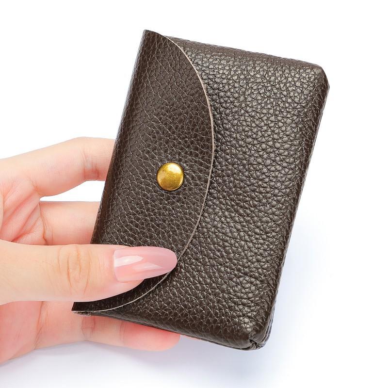 Men's Handmade Soft Cowhide Mini Coin Purse Women's Simple Leather Bag Card Business Storage