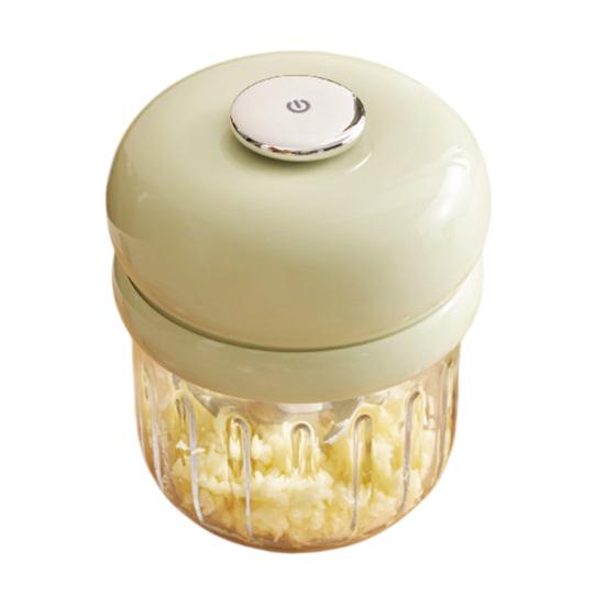

Electric Garlic Chopper Mini Food Processor for Food Meat Veggies 350ml Rechargeable Garlic Grinder for Kitchen зелёный