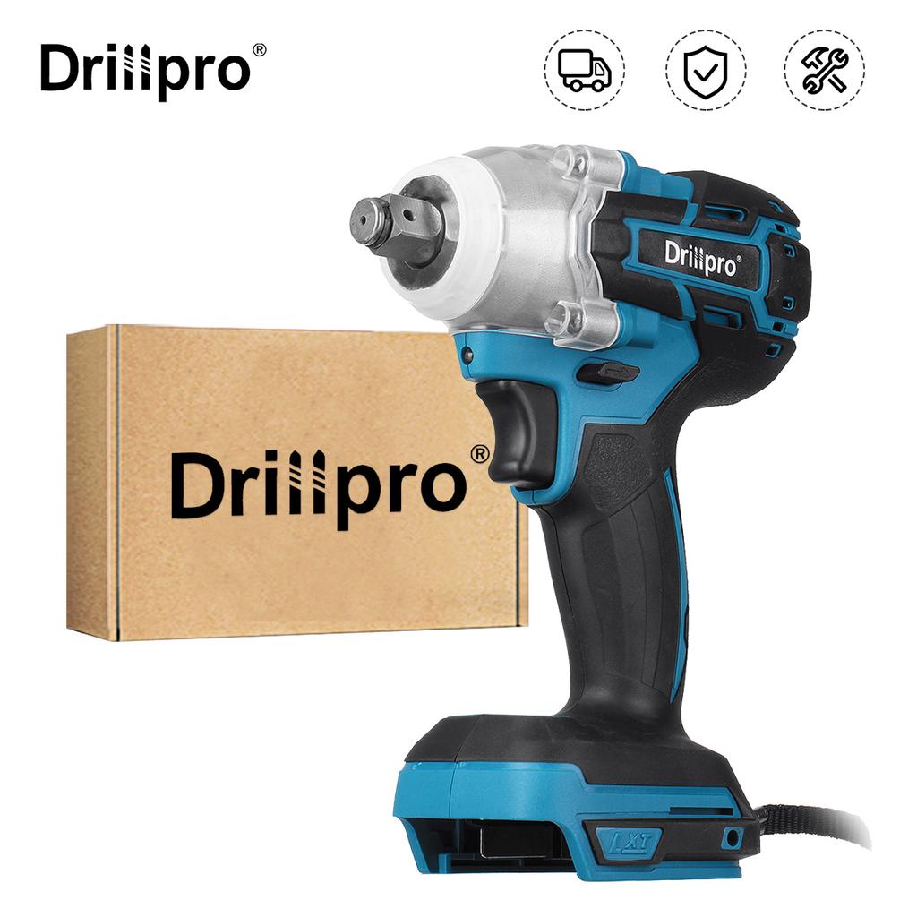 Drillpro 18V Llave de impacto inalámbrica Driver Motor sin escobillas 1/2  llave eléctrica cuadrada con luz LED adaptada a la batería Makiita comprar  a buen precio — entrega gratuita, reseñas reales con