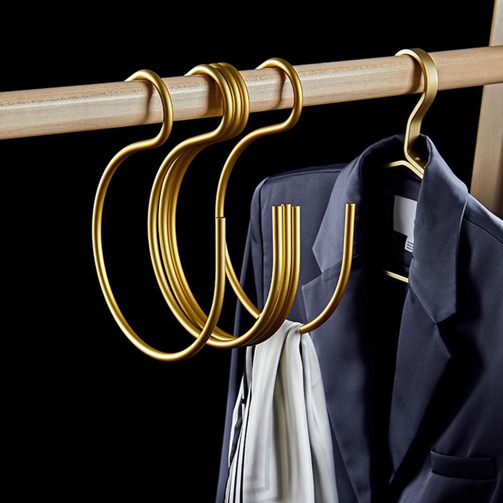 1/5pcs S-Shape Scarf Bag Hook Aluminium Alloy Baseball Cap Organizer Hanger Cap Rack Hat Underwear Storage Holder For Wardrobe