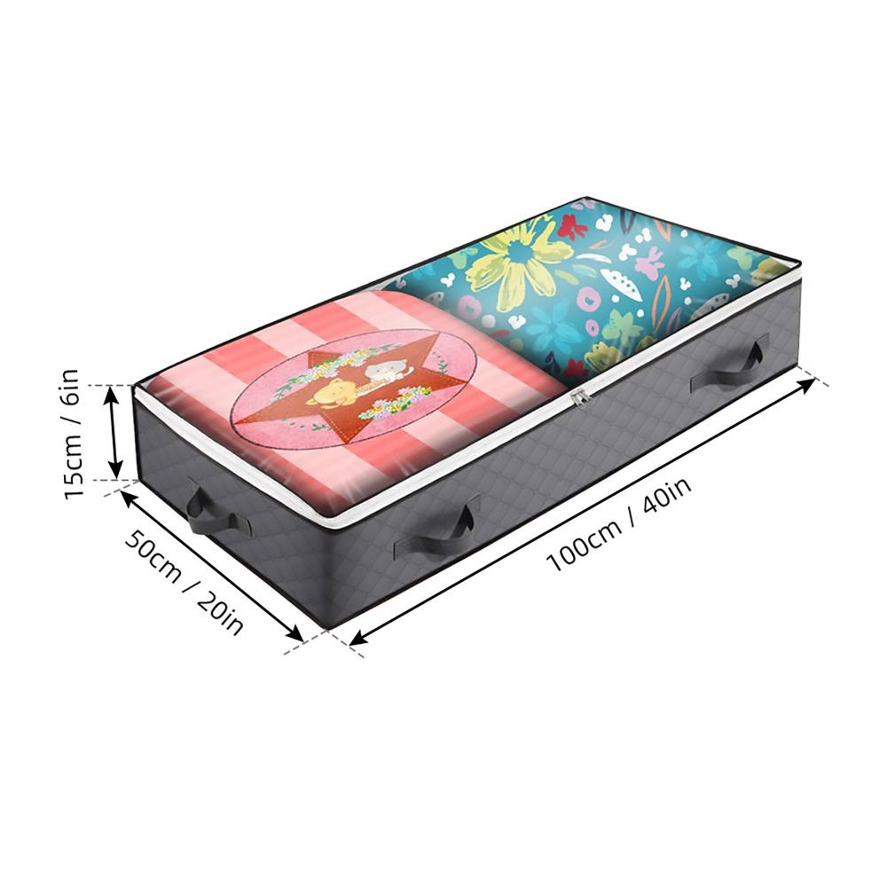 3 Layers Underbed Storage Bag Foldable Storage Bins Storage Containers  For Comforter