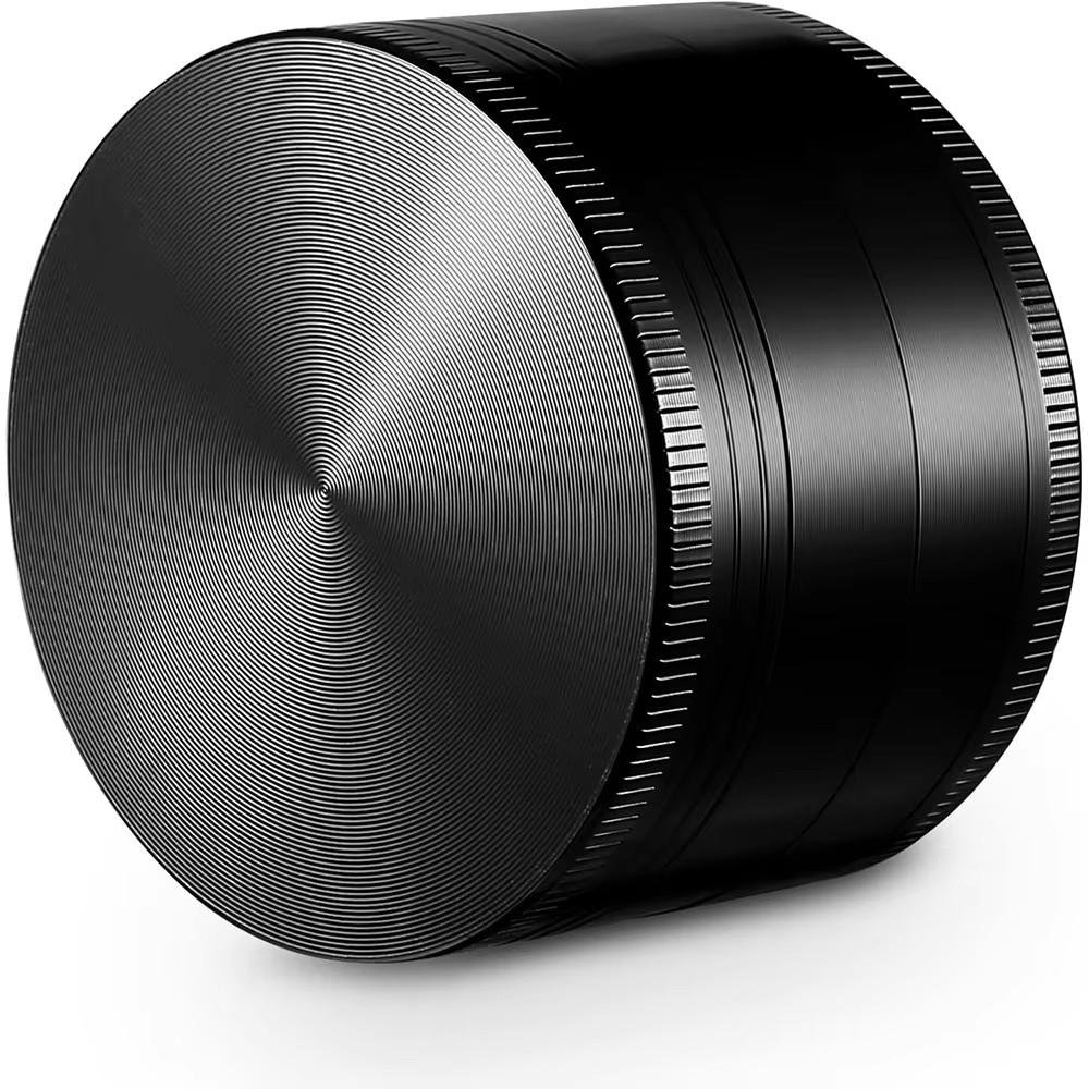 Black 4 Layers Aluminium Herb and Spice Grinder 40mm Grinder Metal with Scraper Portable Food Mill Zinc Alloy Smooth Grinding