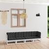 Day and Night - Day and Night 4-seater Garden Sofa with Solid Pine Wood Cushions