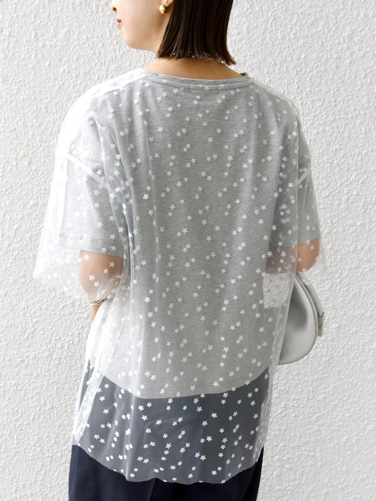 SHIPS for women Star Tulle Layered One Size T-Shirt, Gray, 312330054,