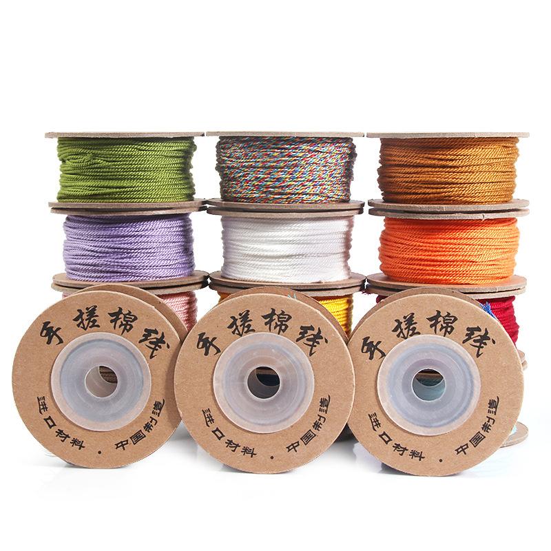 Tibetan Hand-Rubbed Cotton Thread Wenwan Buddha Bead Cotton Rope Hand Rope Braided Rope, Handmade Diy Material Bracelet Braided Rope Accessories