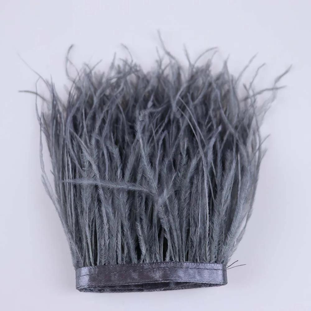 Feather53 Color Ostrich Feather Trim Ribbon 10-15cm 1M for Crafts Wedding Dresses Carnival Costume Home Decoration Sewing Accessories