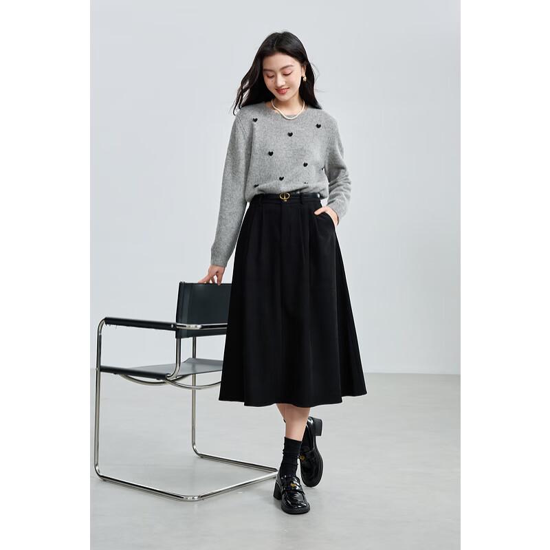 

Sancai Women s Plus Size Pleated Midi Skirt 2XL