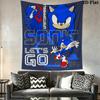 Hedgehog Sonic Bolt Wall Hanging Printed Fabric Blanket Decorative Tapestries for Bedroom Living Room Home Decor