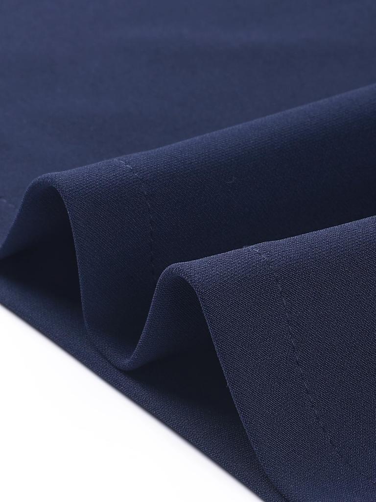 Allegra K Women's 2-Piece Sleeveless Dress and Long Blazer Suit Set, Navy Blue, Size XS