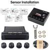 Auto-Reifendrucküberwachungssysteme LCD-Display Kabelloser Solar-TPMS-Alarm Reifensicherheit mit 4 externen Sensoren