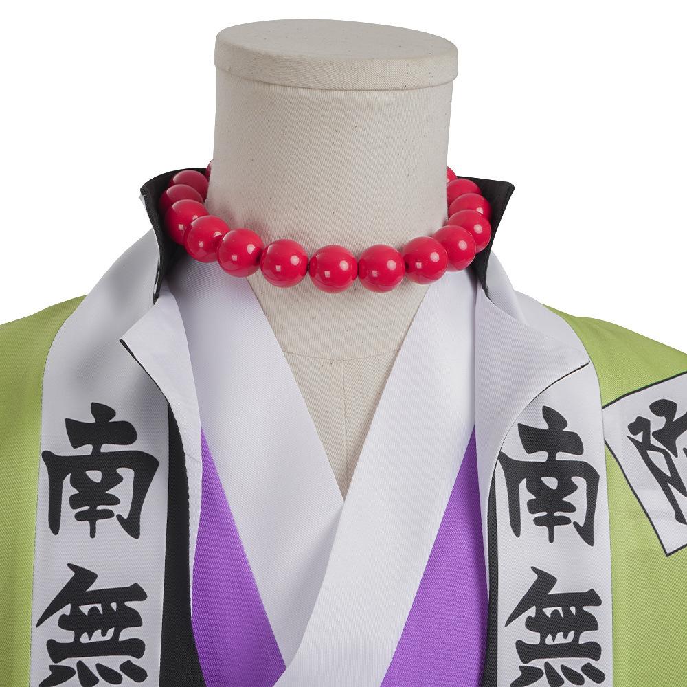 Anime Himejima Gyomei Cosplay Kostüm Mönch Druck Äußerer Umhang Perücke Team Uniform Armbänder Mann Halloween Karneval Anzug Mönch Druck