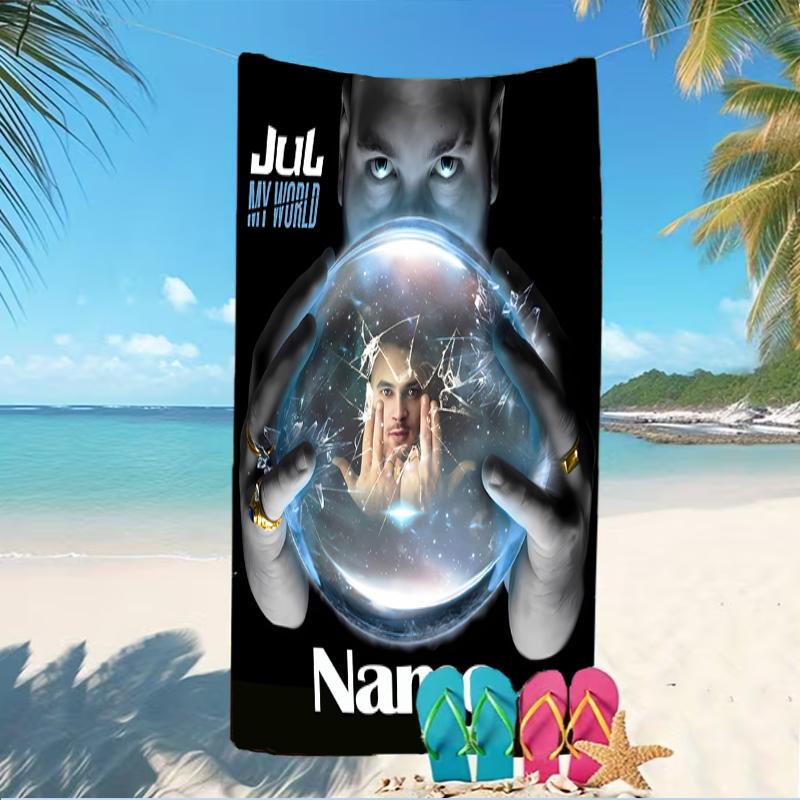 Customizable personalized beach towels Jul rapper themed designs.Suitable for the beach, yoga, sports;ideal as beach accessories