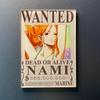 Kreativní magnet s plakátem Wanted z One Piece - Anime Kreslená Dekorace na ledničku & Samolepka na vzkazy