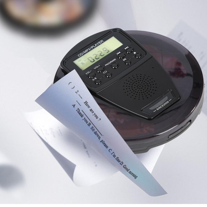 LCD Display CD Player Portable Rechargeable Portable CD Player Car 1050mAh CD  Personal CD Player with Headphones