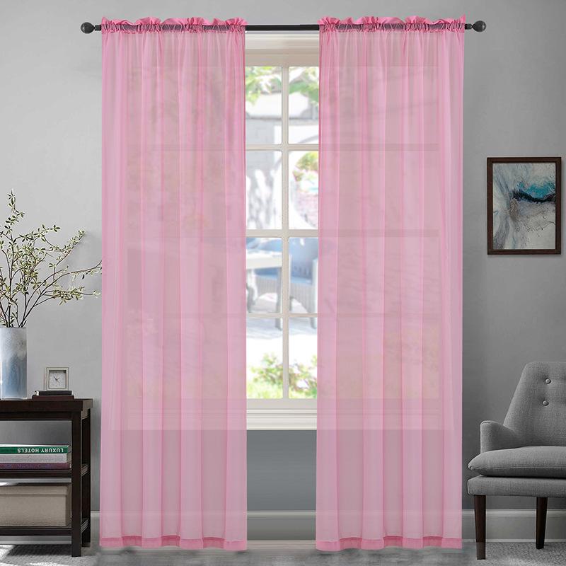 Simple Curtain Fabric Finished Product, Linen Plain Curtain, Living Room Bedroom Blackout Curtain Finished Product