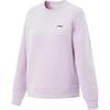 Li Ning Training Series Casual Sports Logo Round Neck Sweatshirt Women Sweatshirt Cloud-Purple AWDV084-8