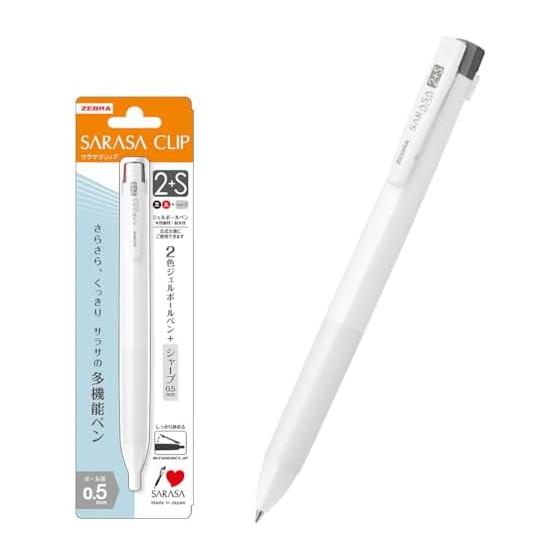 Zebra Multi-Function Pen 2 Colors + Sharp Sarasa Clip 2+S 0.5mm White Shaft P-SJ5-W
