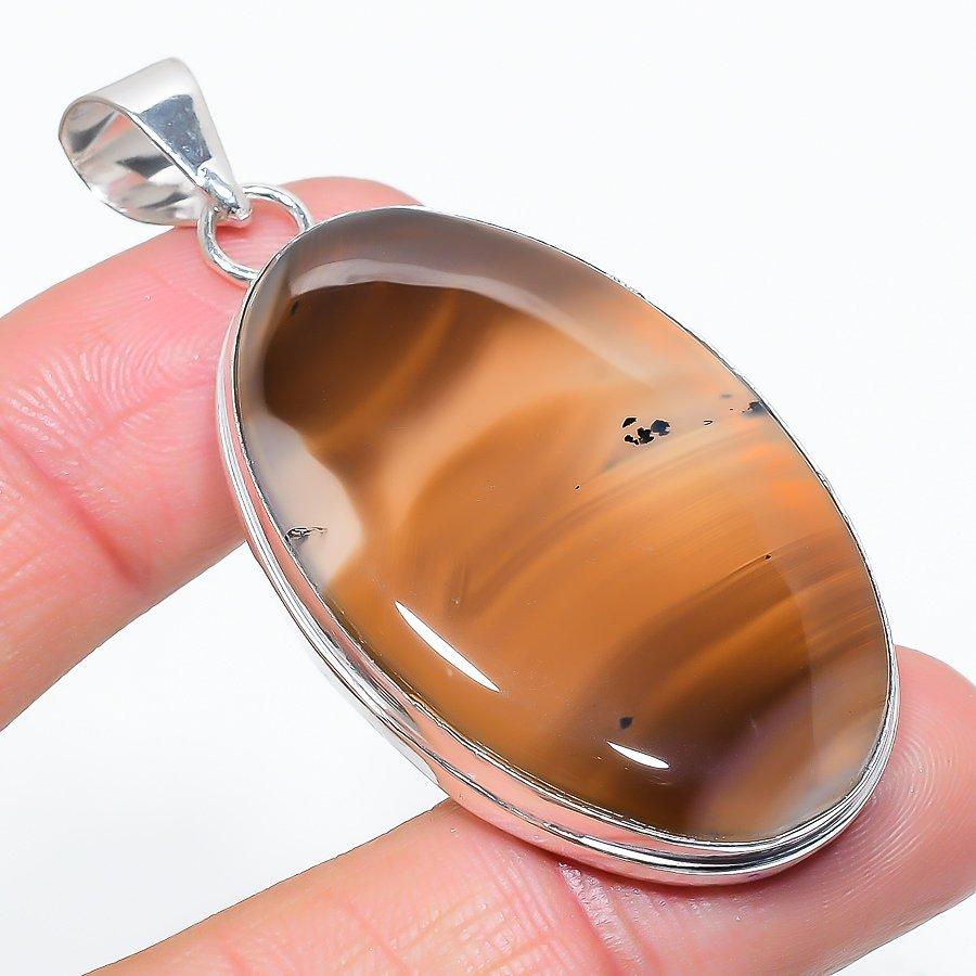 

Montana Agate Gemstone Handmade Ethnic Jewelry Pendant 2.48 VR-2579
