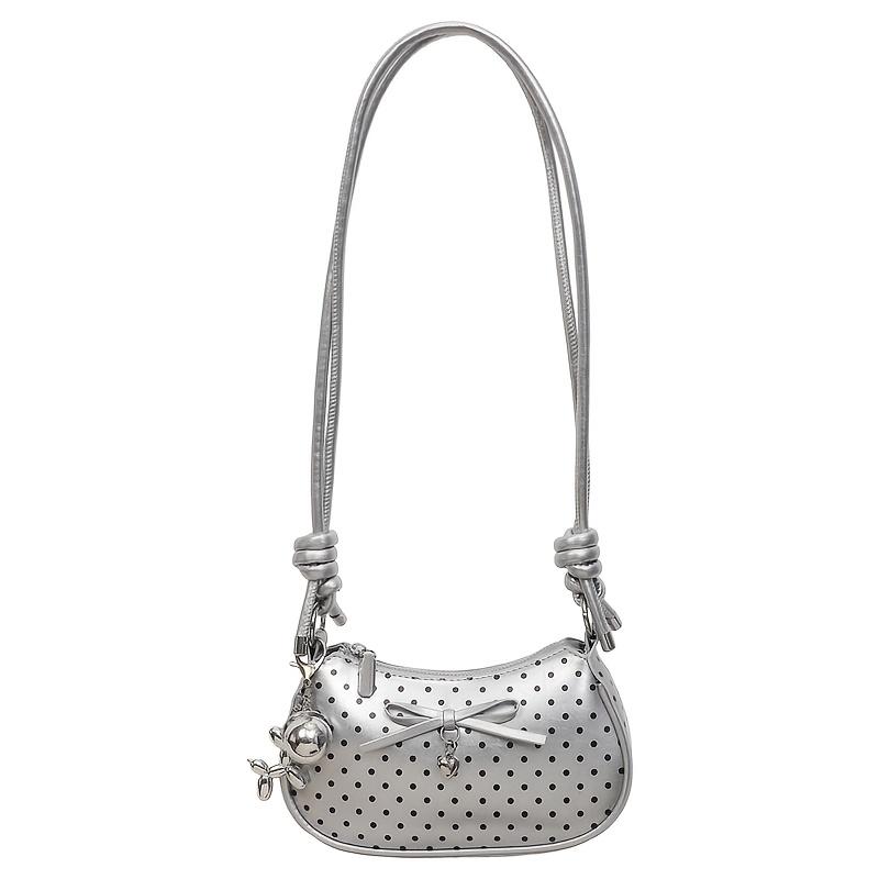 Women's Crossbody Bag, Comes with a Pendant. Crescent-shaped Shoulder Bag, Suitable for Daily Wear, Shopping, and Dates, Sweet and Cool Style.