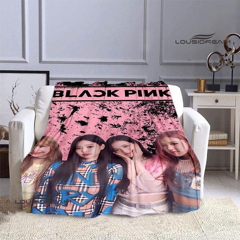 Blackpink Blanket Idol Group Pink 3d Digital Print Flannel Blanket Supplies
