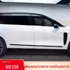 NIO L90 Fenster & Zierleisten Helle Streifen, Schwarz Abgedunkeltes Stoßstangen & Türkantenset