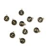 10Pcs 12x2.5mm Alphabet Double Face Charms Pendant Beads for Jewelry DIY Findings