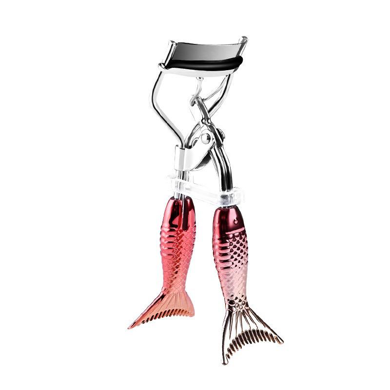 Mermaid Handle Gradient Eyelash Curler with Long-lasting Steel Design Electroplated Mermaid Handle