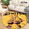 Demon Slayer Kimetsu No Yaiba Round Area Rug Carpet Rug For Living Room Bedroom Sofa Playroom Decor Nonslip Floor Mat