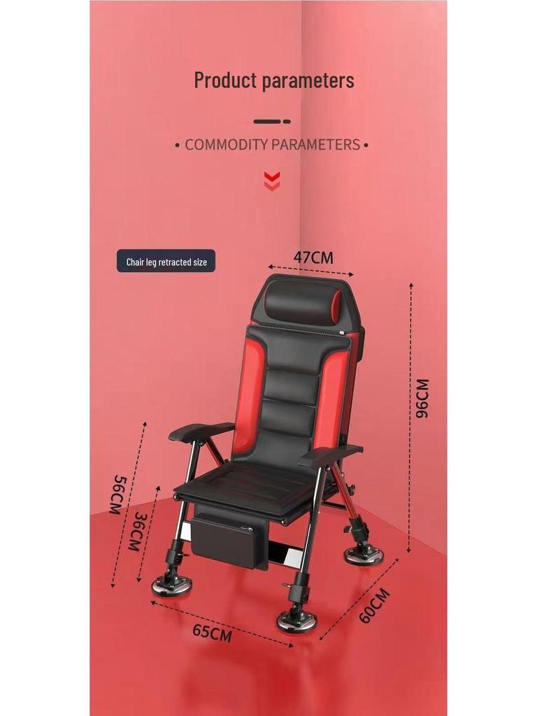 Ultraleichter faltbarer Anglerstuhl mit Rückenlehne - Multifunktional & Geländetauglich