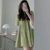 Plus Size Women Summer Shirt Dress Loose Korean Short Sleeve Dresses