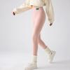 Winter Leggings High-Waisted Slim Cut Warm Lambswool Fabric Lining Bottom Pants Cold Weather Resistance Women Pants