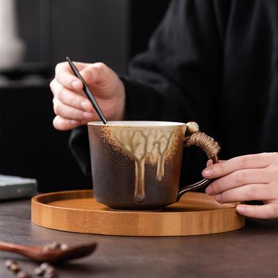 Retro Creative Coarse Pottery Handmade Coffee Cup Gift Ceramic Cup Gift Box High Value Gift Package