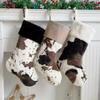 20 Inch Christmas Stockings Furry Christmas Gift Bag Christmas Socks Pendant  Farmhouse