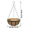 Round Wire Plant Holder Metal Hanging Basket Coconut Liner Lining Plants Flower Garden Pot for Home Balcony Decoration