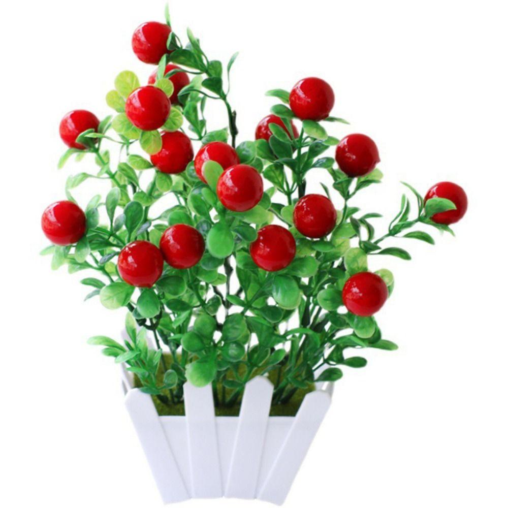 10 Styles Artificial Flowers Plastic Fake Flower Potted New Simulation Plant  Home Decor
